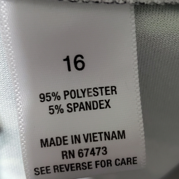 Dress Barn Fit and Flare Green and Blue Floral Print Stretch Women's Size 16 - Picture 6 of 6